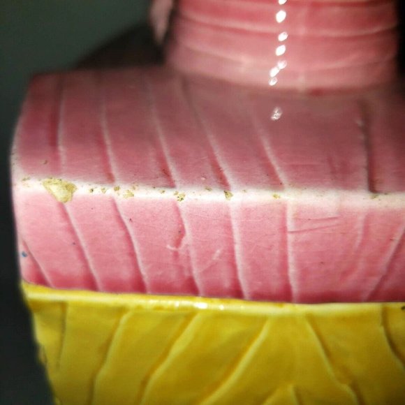 Vintage 1950s ‘Boat Cookie Jar’ Yellow Pink Animal Noahs Arc Retro Ceram… - Picture 6 of 11